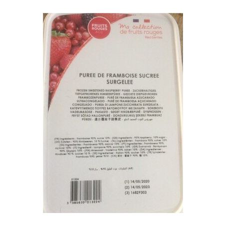 Rouge Parfum Puree Framboise Surgelee 1Kg