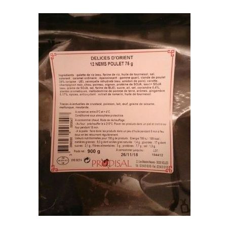 Delices Oriental 75G Nem Poulet