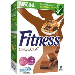 Nestlé Céréales Chocolat Au Lait Fitness : La Boite De 375 G