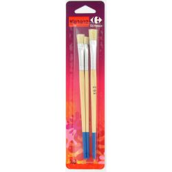 Carrefour X3 Pinceaux Brosses À Peinture N8/10/12 Crf