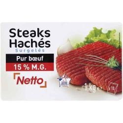 Netto 10X100 P.Boeuf 15% Kg