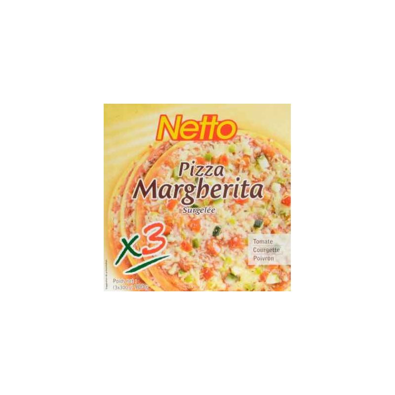 Netto Pizza Margueritx3 900G