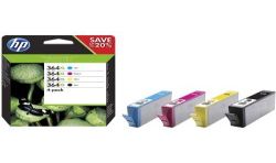 Hewlett Packard Cartouche D'Encre 364Xl Pack De 4 Cartouches Authentiques Noire Cyan Magenta Jaune Grande Capacité