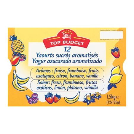 Top Budget T.Budget Yaourt Aromat.12X125G