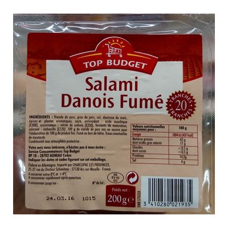 Top Budget T.Budget Salami 20Tr 200G
