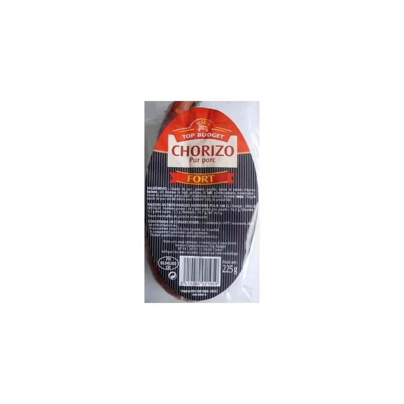 Top Budget T.Budget Chorizo Fort 225G