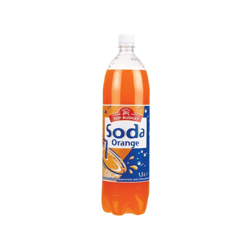 Top Budget T.Budget Soda Orange Pet 1L5