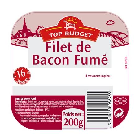 Top Budget T.Budget Bacon 16Tr 200G