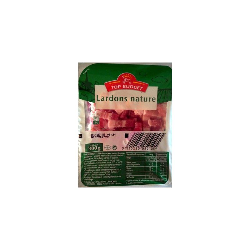 Top Budget T.Budget Lardons Natures 300G