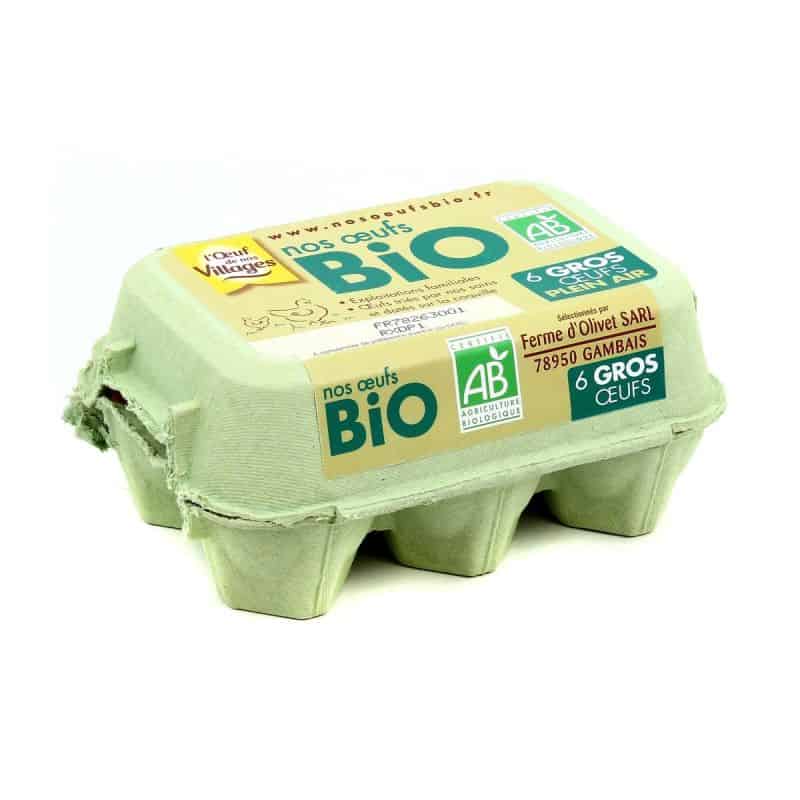 Bte 6 Œufs Bio Gros Odv