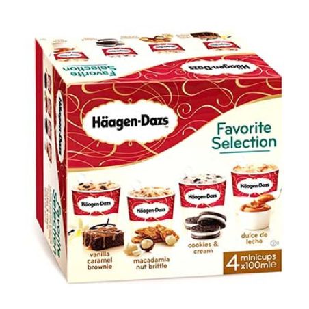 Haagen-Daz 4X100Ml Glace Multi Flavour Haagen Daz