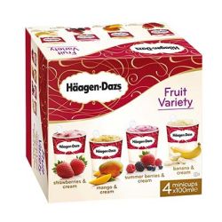 Haagen-Daz 4X100Ml Glace Minicup Fruit Variety Haagen Daz