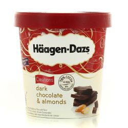 Haagen-Daz 500Ml Glace Dark Chocolat Almonds 430G