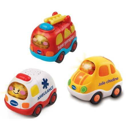 Vtech Tut Bolides - 80-205805 Coffret Trio Pompiers : Leo + Gaetan Barnabe Modèle Aléatoire