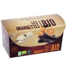 Chevaliers Argouges 180G Orangettes Enrobées De Chocolat Noir Bio