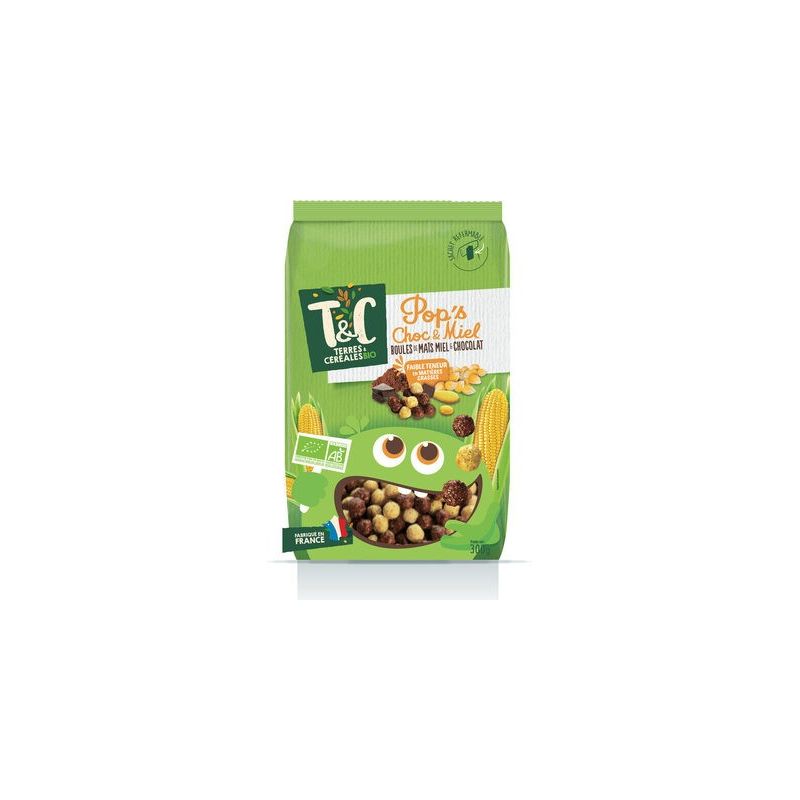 Terres & Cereales 300G Pops Chocolat Miel Bio Tc