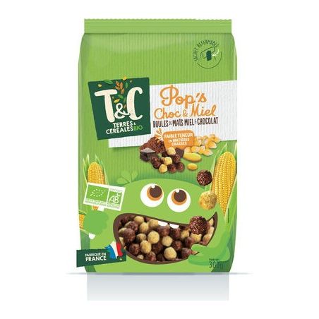 Terres & Cereales 300G Pops Chocolat Miel Bio Tc