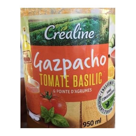Crealine 950Ml Gazpacho Tomates Basilic