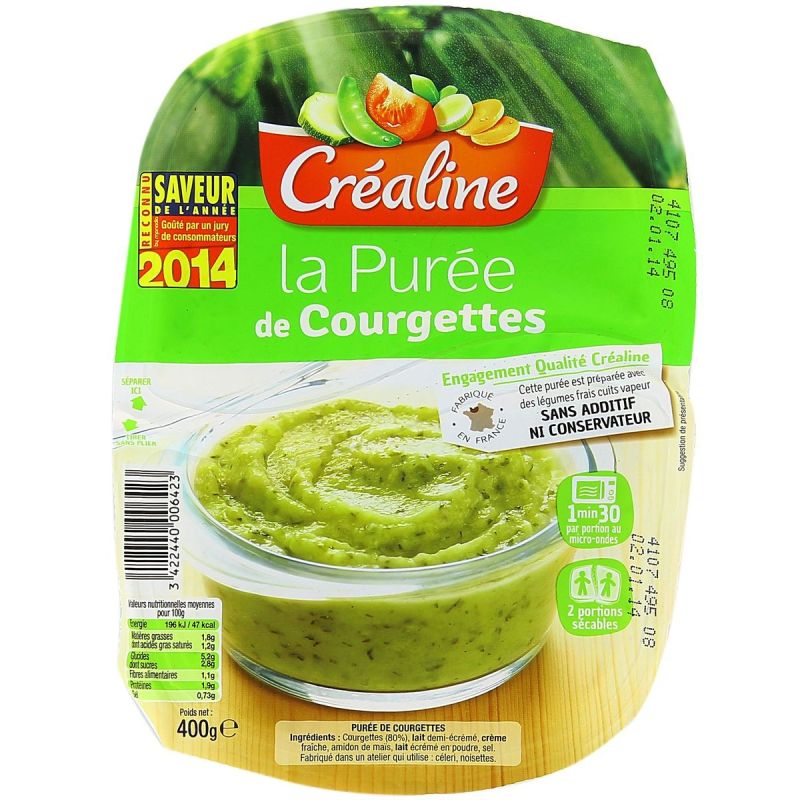 Crealine Puree Courgette2X200G