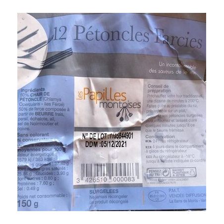 Di'Montois Montois 12 Petoncles Farc 150G