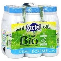 Lactel Uht Bio 1/2E Bt 6X50Cl