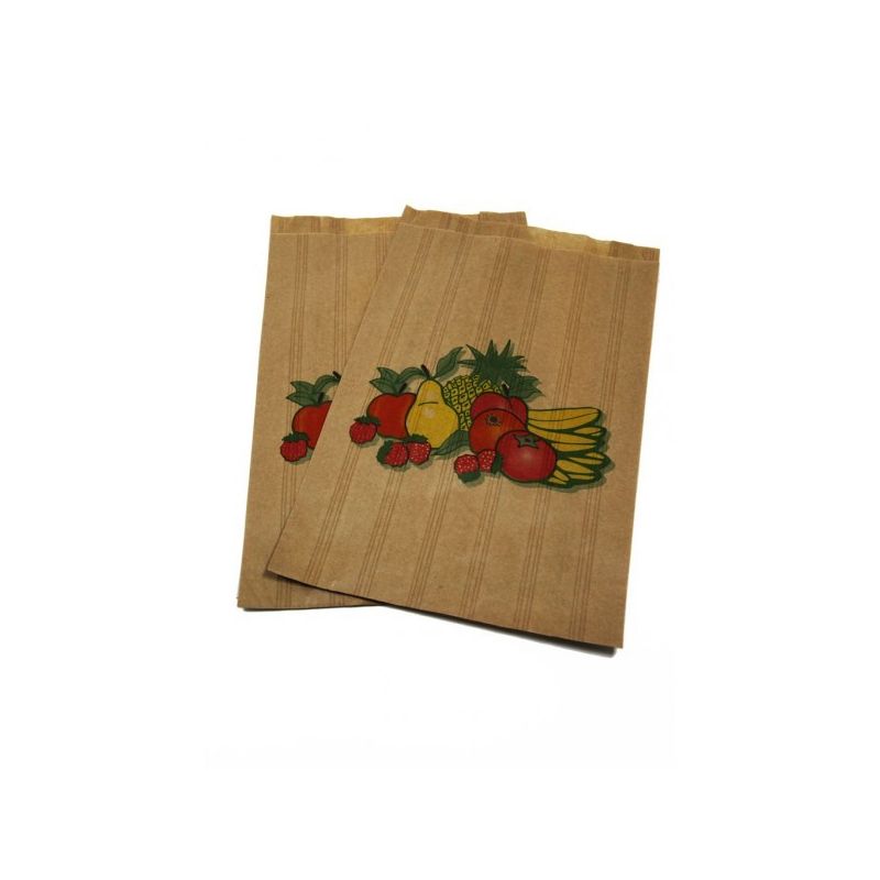 C.1000 Sacs Fruits 2Kg 20+6X31Cm Kraft Naturel