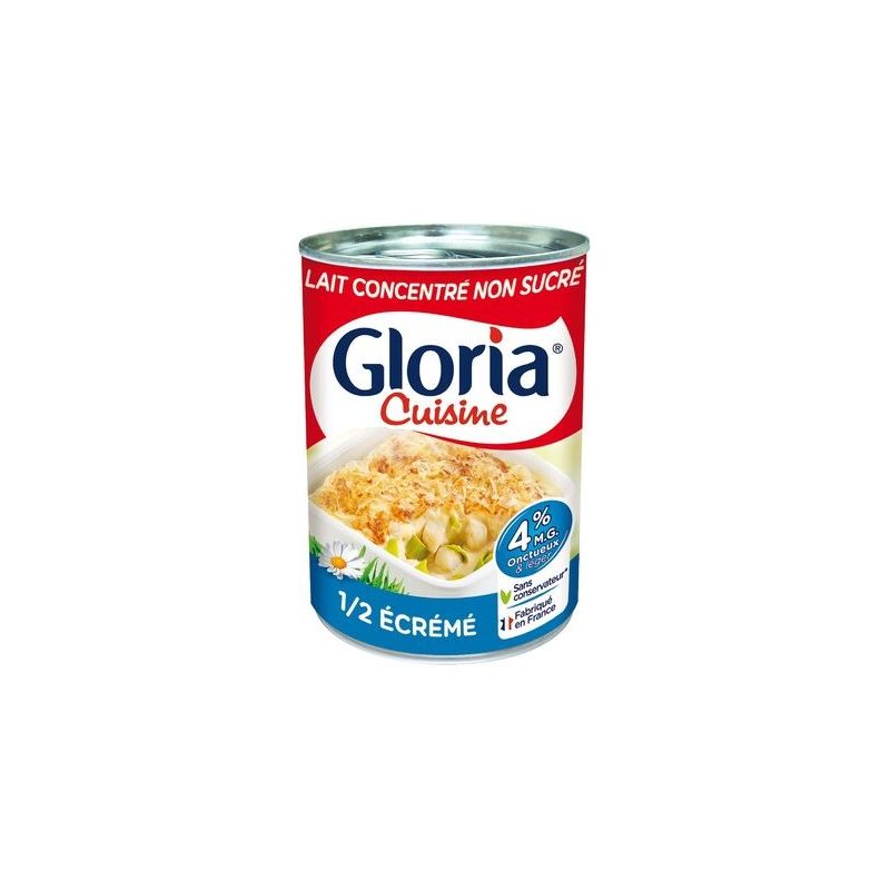 Gloria Boit.410G Lait 1/2 Ecreme Non Sucre
