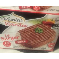 Oriental Viande 800G Beefburgers Epices Halal