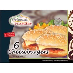 Oriental Viande 6X125G Cheeseburger Halal