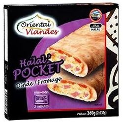 Oriental Viande 2X130G Pocket Dinde Fromage Halal