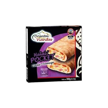 Oriental Viande 2X130G Pocket Dinde Fromage Halal