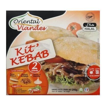 Oriental Viande Kit Kebab Surgele Halal 2 Pain