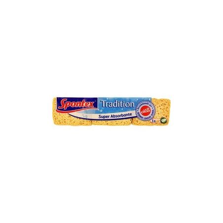 Spontex Eponges Vegetales Traditionnnelles N°2 X3