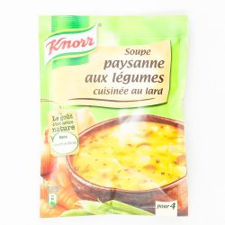 Knorr Soupe Paysanne Légumes Cuisinés Déshydraté Lardons 4 Assiette 1L - 97G