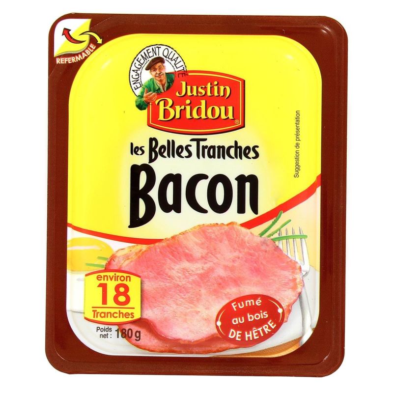 Justin Bridou Jbridou Blister Bacon Fume180G