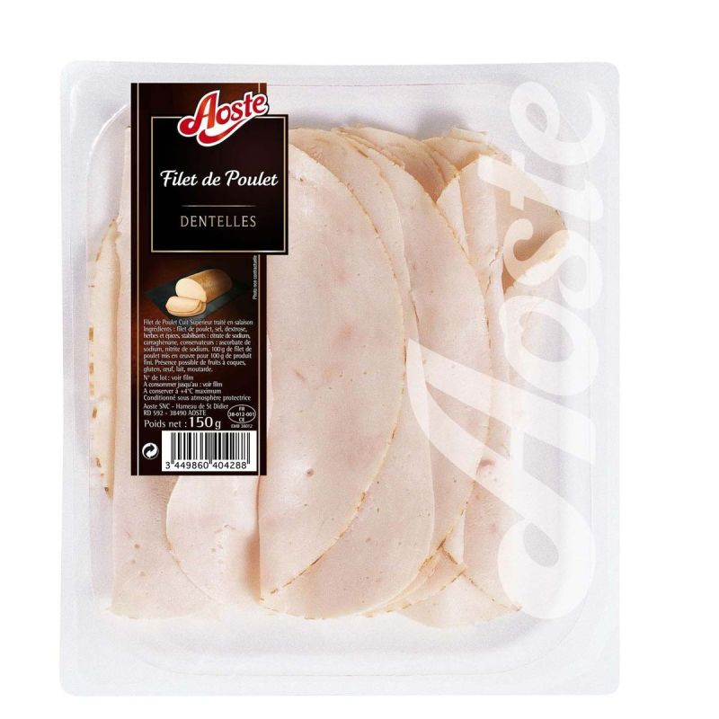 Aoste Fe/Dentelles Filet Poulet 150G