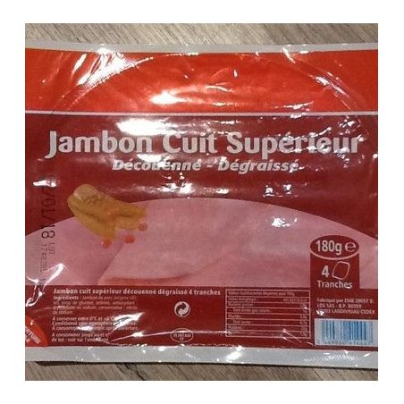 1Er Prix 180G 4 Tranches Jambon Cuit Superieur Dd