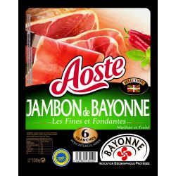 Aoste 100G 6 Tranches Jambon Cru Bayonne