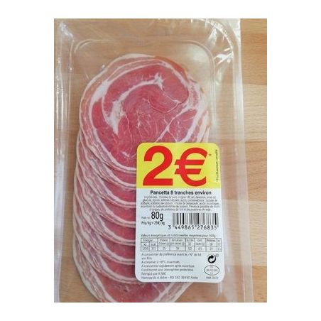 Fr.Emballe Fe Pancetta Prix Rond 80G