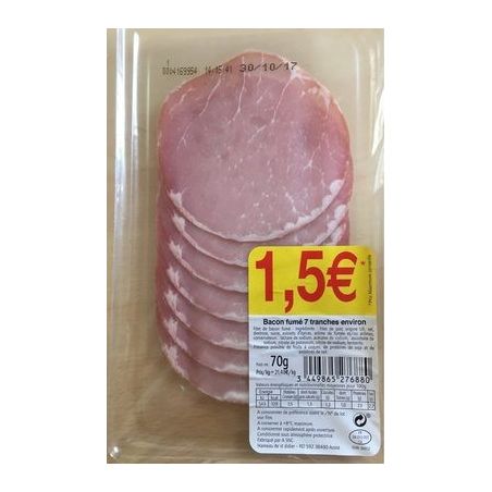 Fe Bacon Fume Prix Rond 8T 70G