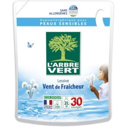 Arbre Vert Recharge 2L Lessive Liquide Peau Sensible Ecologique