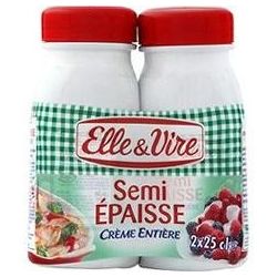 Elle&Vire Elle & Vire Creme Entiere Semi Epaisse 25Cl X2