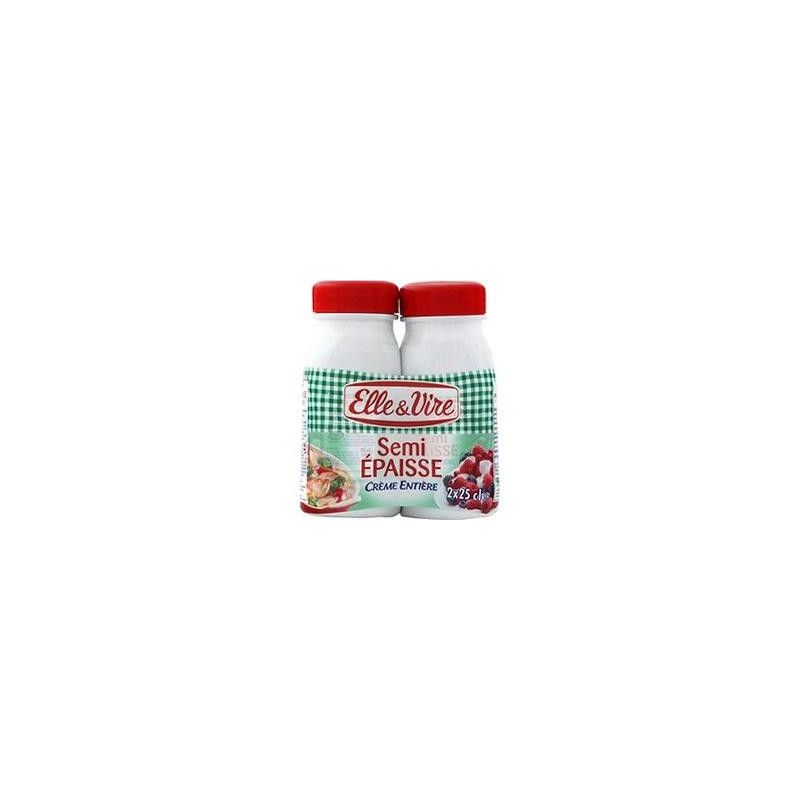 Elle&Vire Elle & Vire Creme Entiere Semi Epaisse 25Cl X2