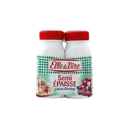 Elle&Vire Elle & Vire Creme Entiere Semi Epaisse 25Cl X2