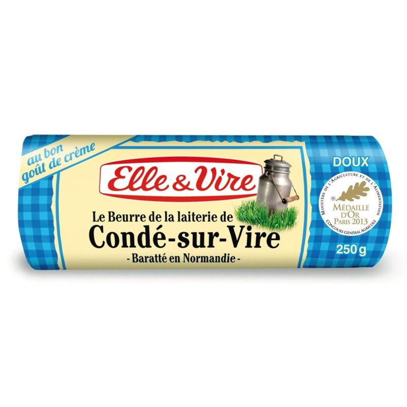 Elle & Vire 250G Beurre Doux Rouleaux Conde