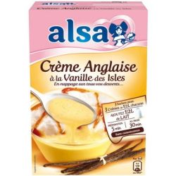 Alsa Préparation Dessert Crème Anglaise Vanille La Boite De 3 Sachets 300 G