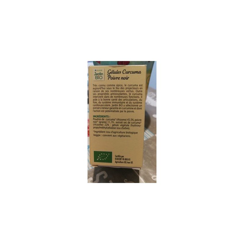 Jardin Biologique 40 Gel Curcuma/Poivre J.Biolog