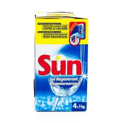 Sun Sel Régénérant Pour Lave Vaisselle : Les 4 Boites De 1 Kg - 4Kg