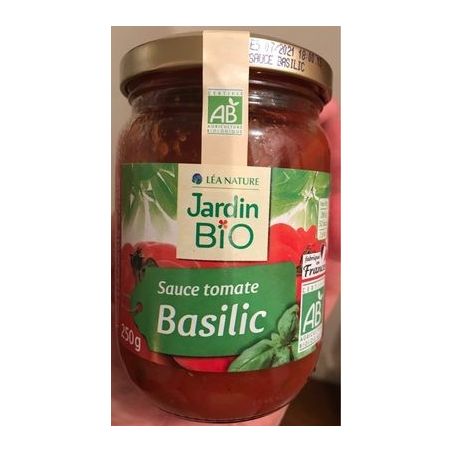 Jardin Bio 250G Sauce Tomate Basilic