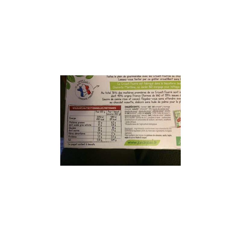 Jardin Bio Jbio Fourre Choco Nois Bio170G